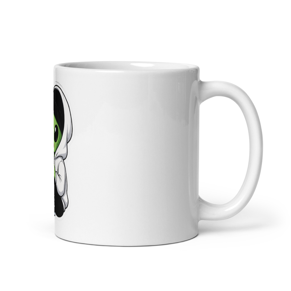 Cool Alien Boba Glossy Ceramic Mug thumbnail 2