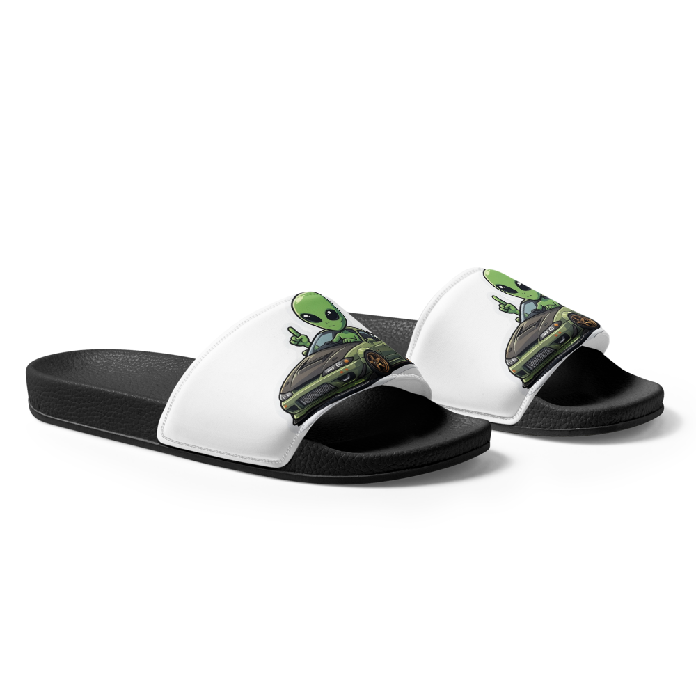 Green Alien Drift Car Men's Sandals thumbnail 3