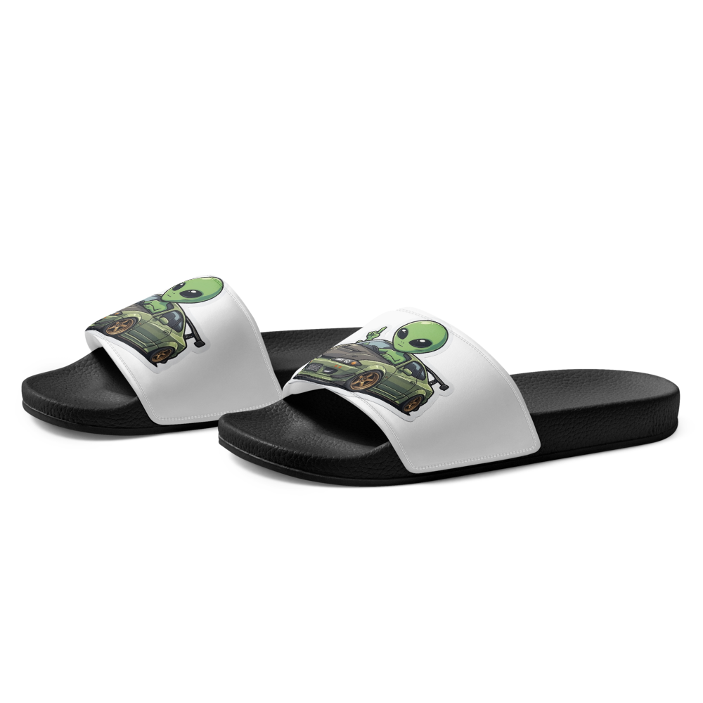 Green Alien Drift Car Men's Sandals thumbnail 4