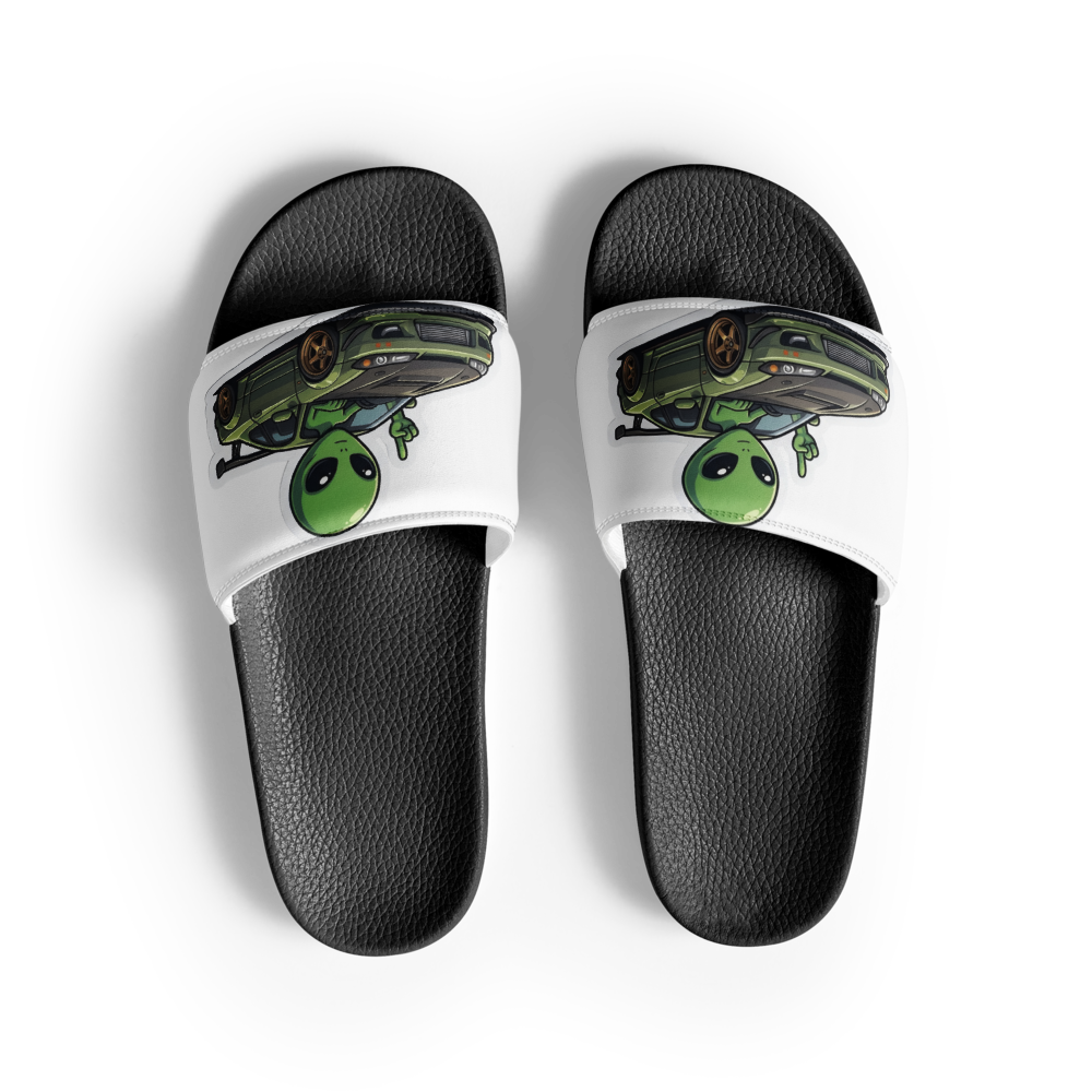 Green Alien Drift Car Men's Sandals thumbnail 2