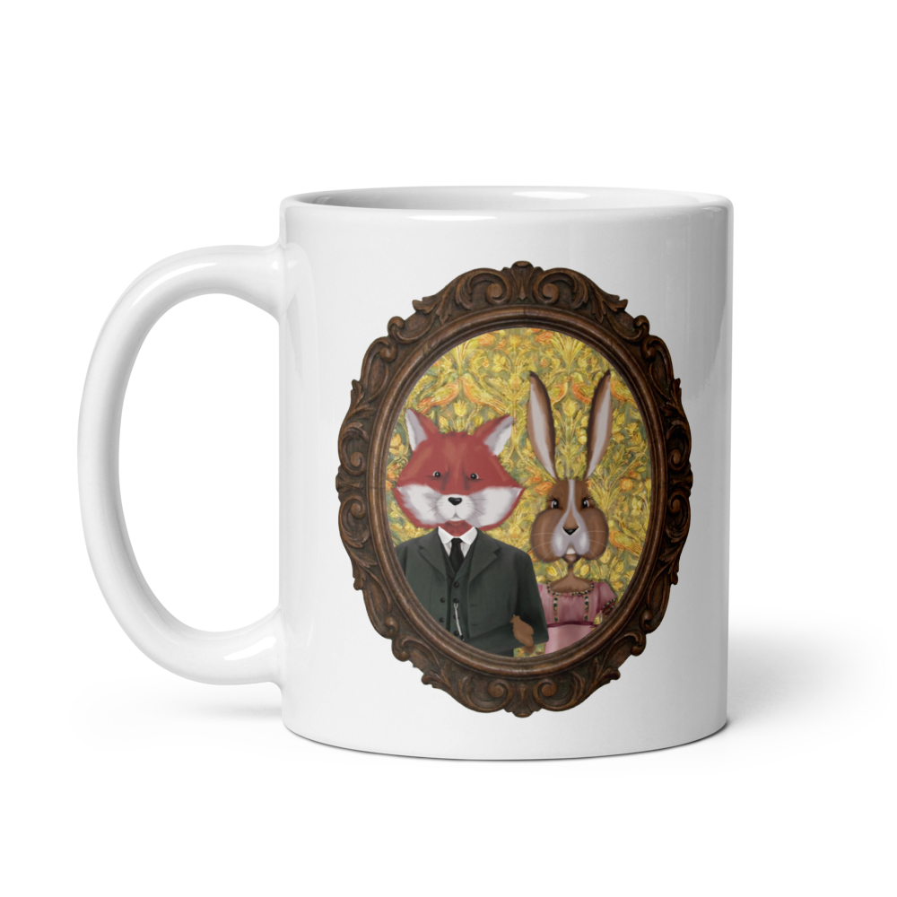 Fox and Rabbit Coffee Mug thumbnail 2