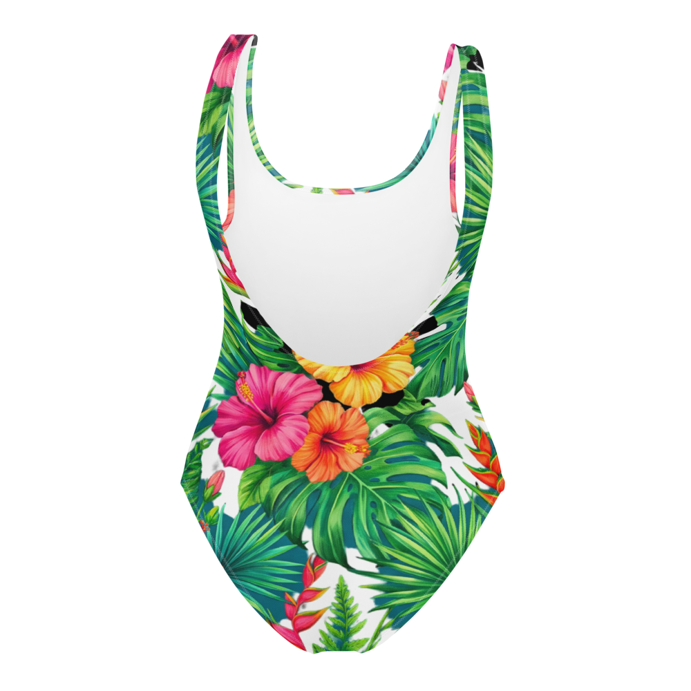 Vibrant Tropical Jungle One-Piece Swimsuit thumbnail 2