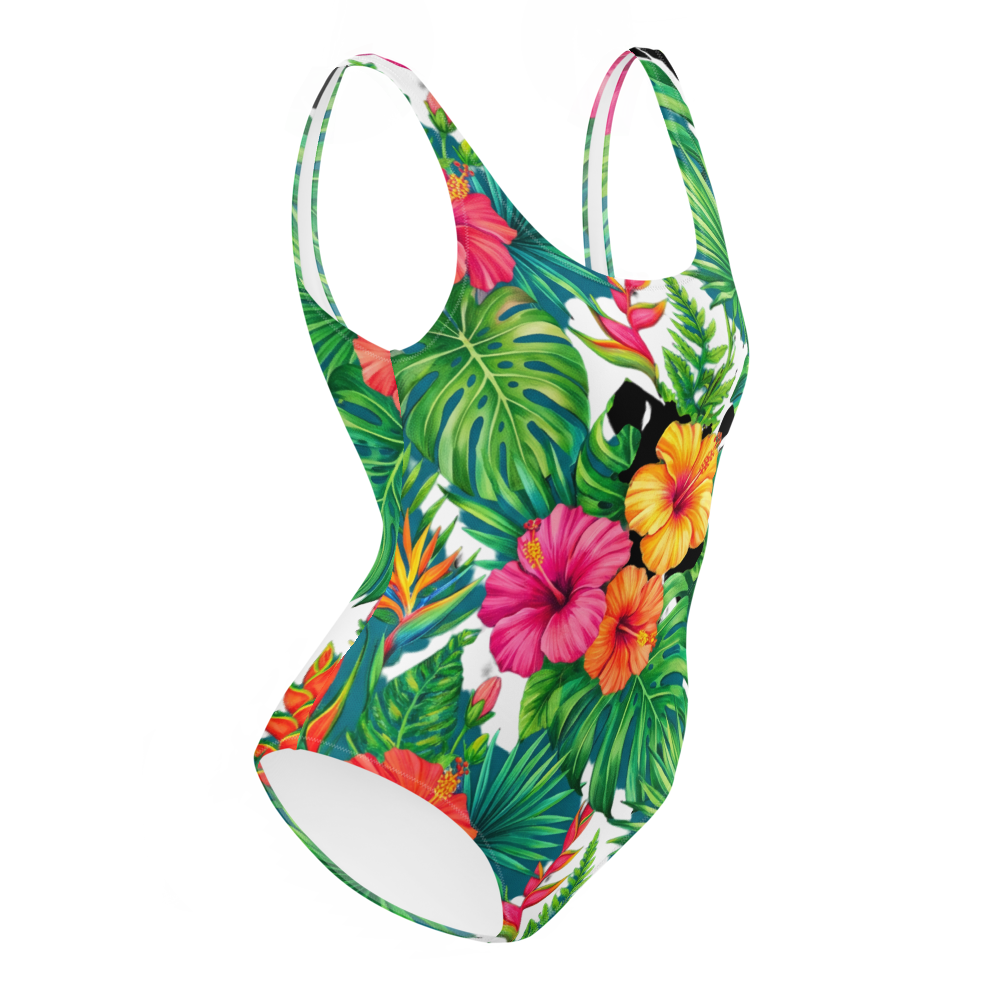 Vibrant Tropical Jungle One-Piece Swimsuit thumbnail 4