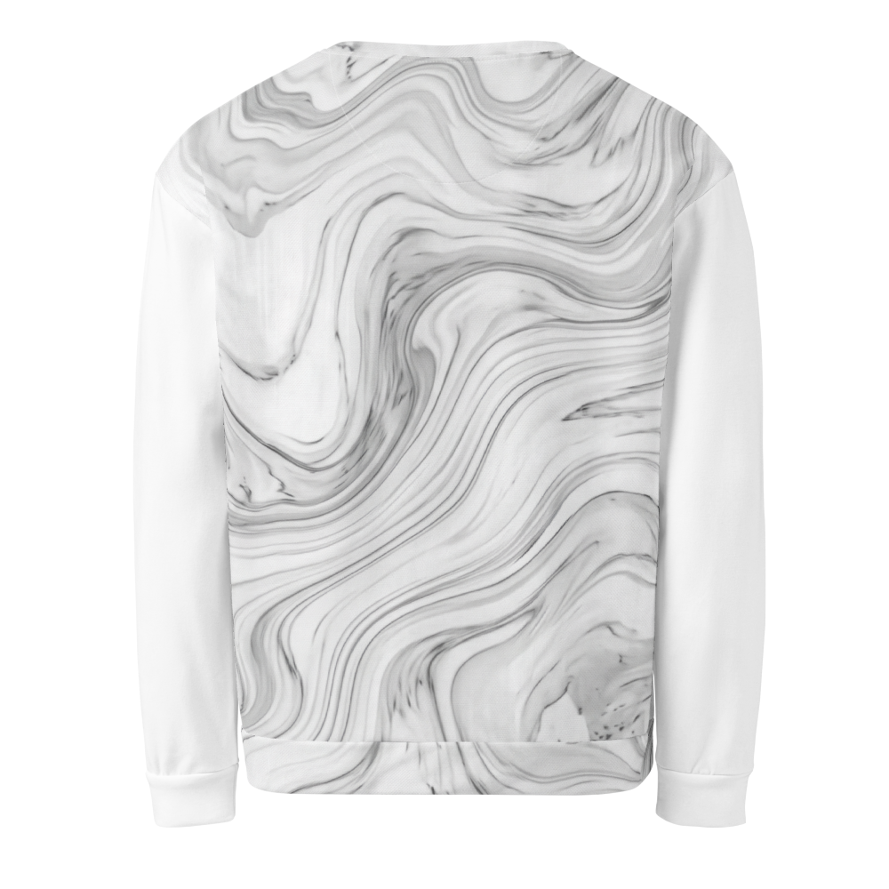 Luxury Minimalist Grey Marble Unisex Sweatshirt thumbnail 2