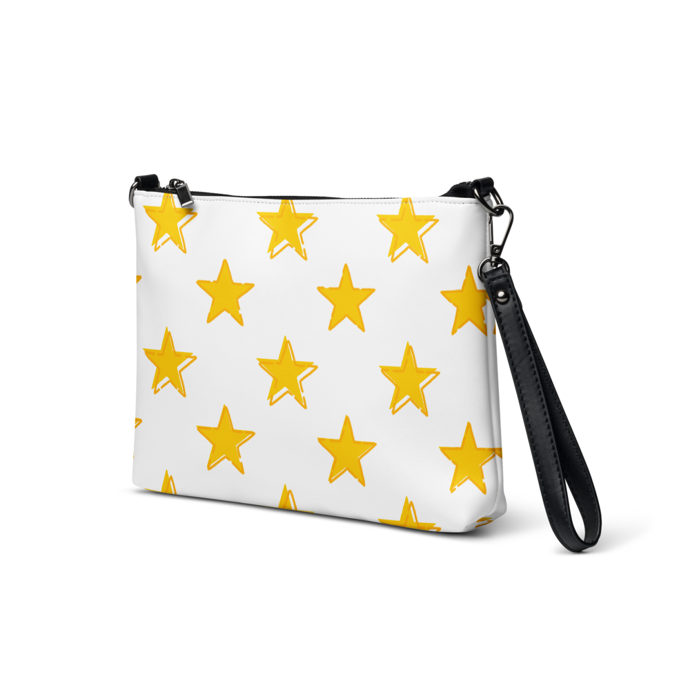 Cute Yellow Stars Aesthetic Zip Clutch Bag thumbnail 3