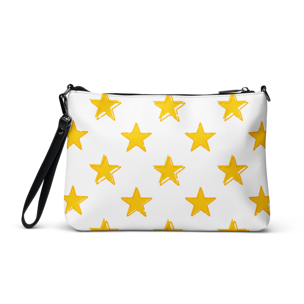 Cute Yellow Stars Aesthetic Zip Clutch Bag thumbnail 2