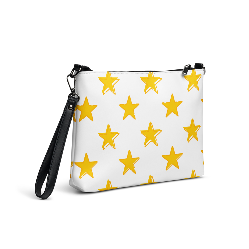 Cute Yellow Stars Aesthetic Zip Clutch Bag thumbnail 4