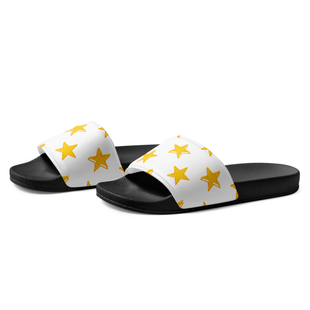 Cute Yellow Stars Men Slide Sandals thumbnail 2