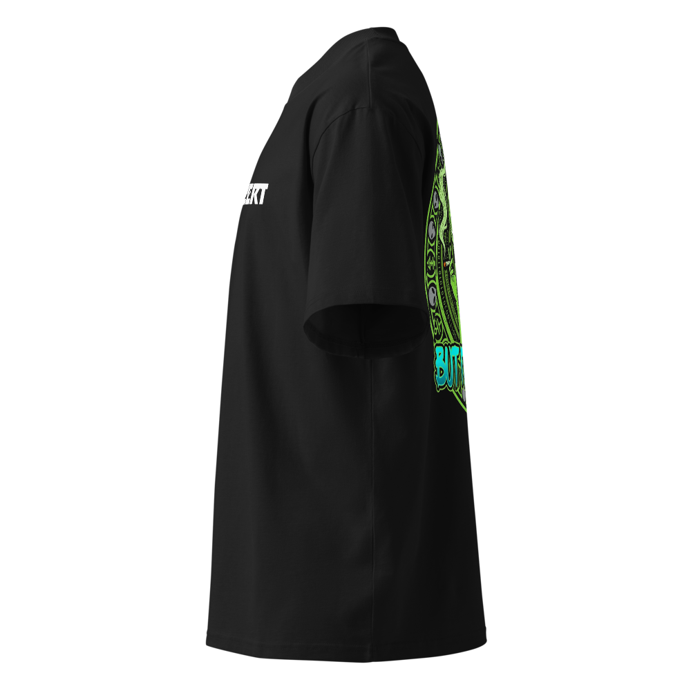 Green Alien Smoking Joint With Questioning Slogan  thumbnail 4