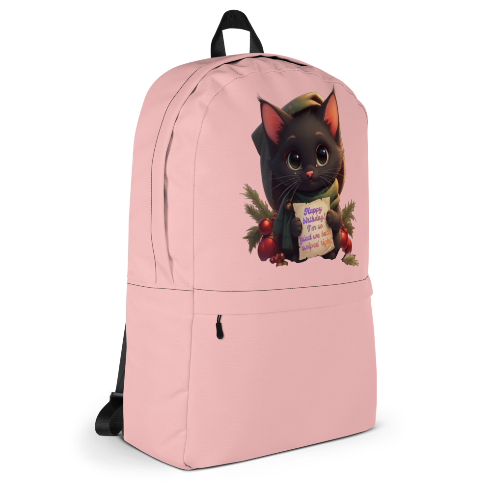 Cute Black Cat "Swiped Right" Christmas Birthday thumbnail 3