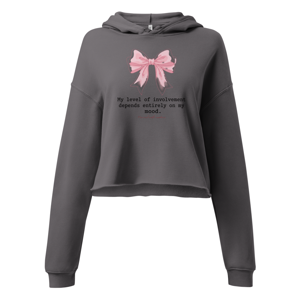 Mood Warning Label Women's Cropped Hoodie thumbnail 2