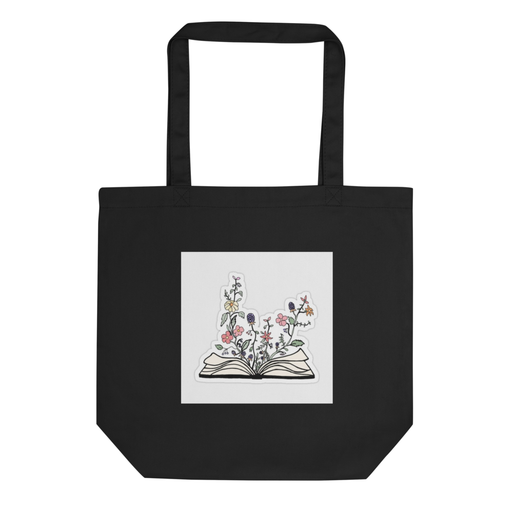 Wildflower Book Illustration Reusable Eco Shopping thumbnail 2
