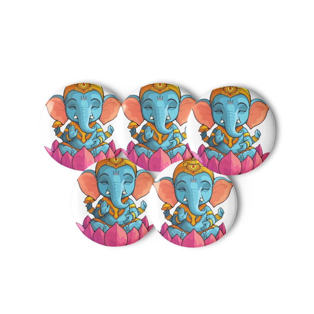 Ganesh printed pin thumbnail 2