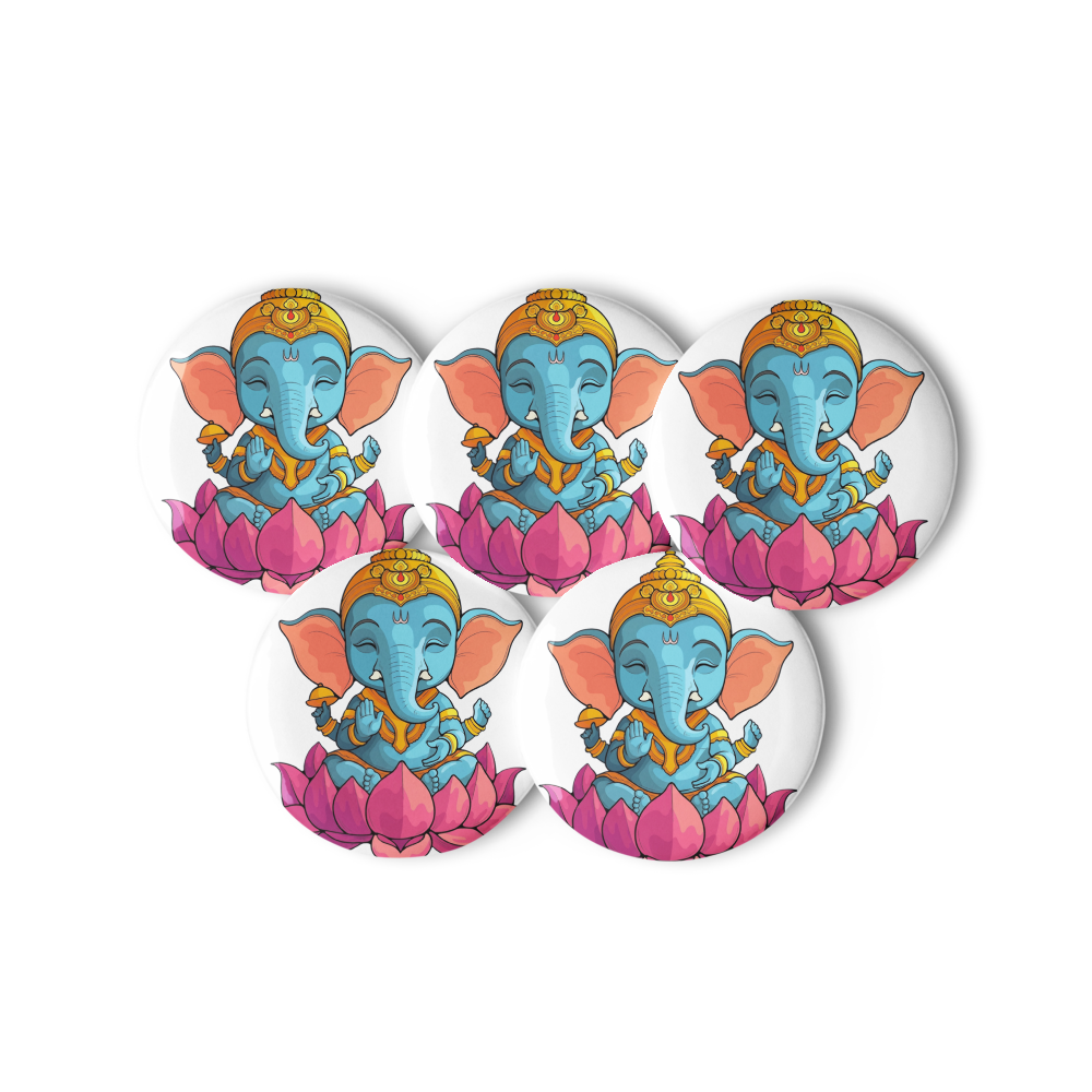 Ganesh printed pin thumbnail 4