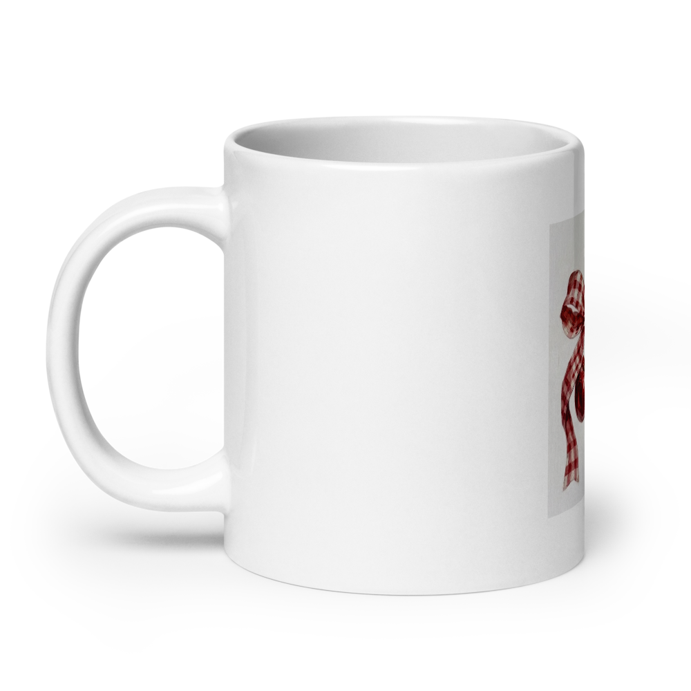 Cherry Ribbon  aesthetic white glossy mug 🎀✨ thumbnail 8