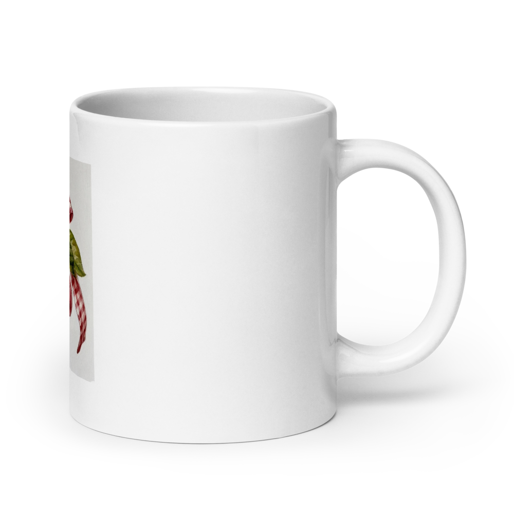 Cherry Ribbon  aesthetic white glossy mug 🎀✨ thumbnail 7