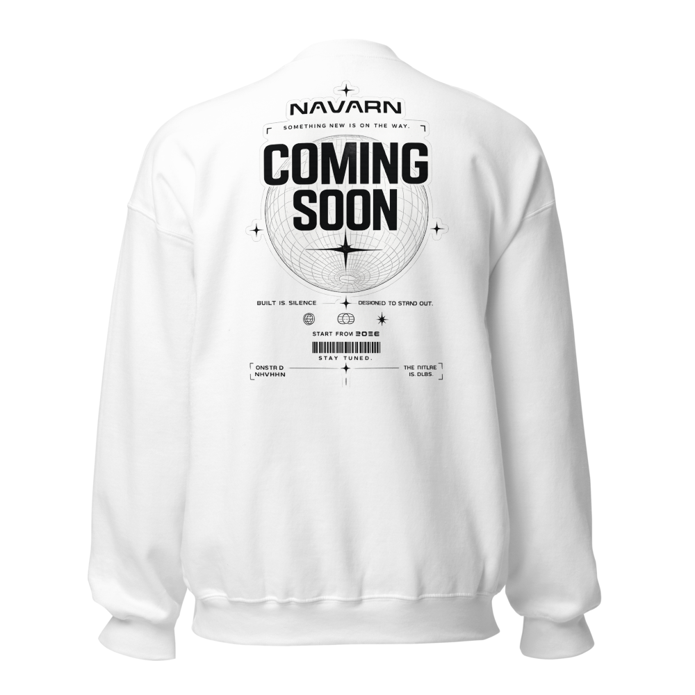 Coming soon neck sweatshirt style design  thumbnail 4