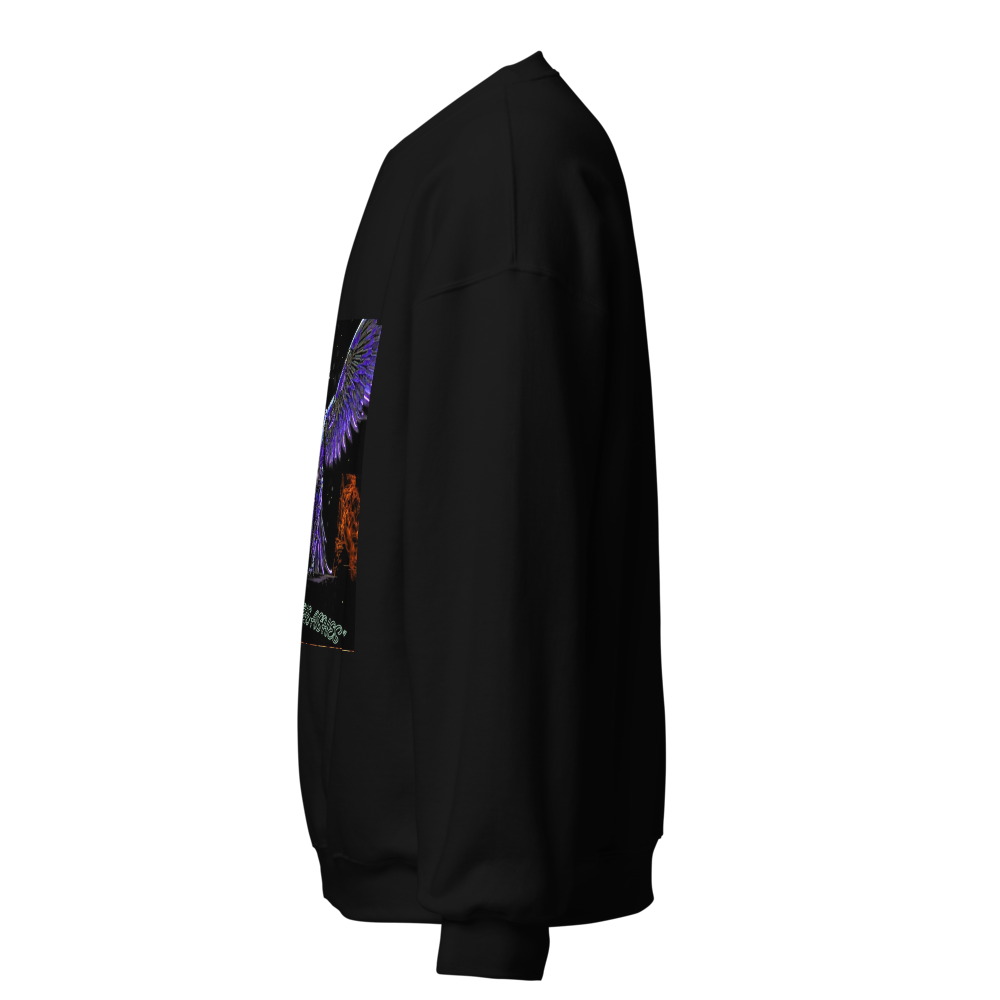 Cyberpunk Purple Robotic Eagle Neon T-Shirt thumbnail 3
