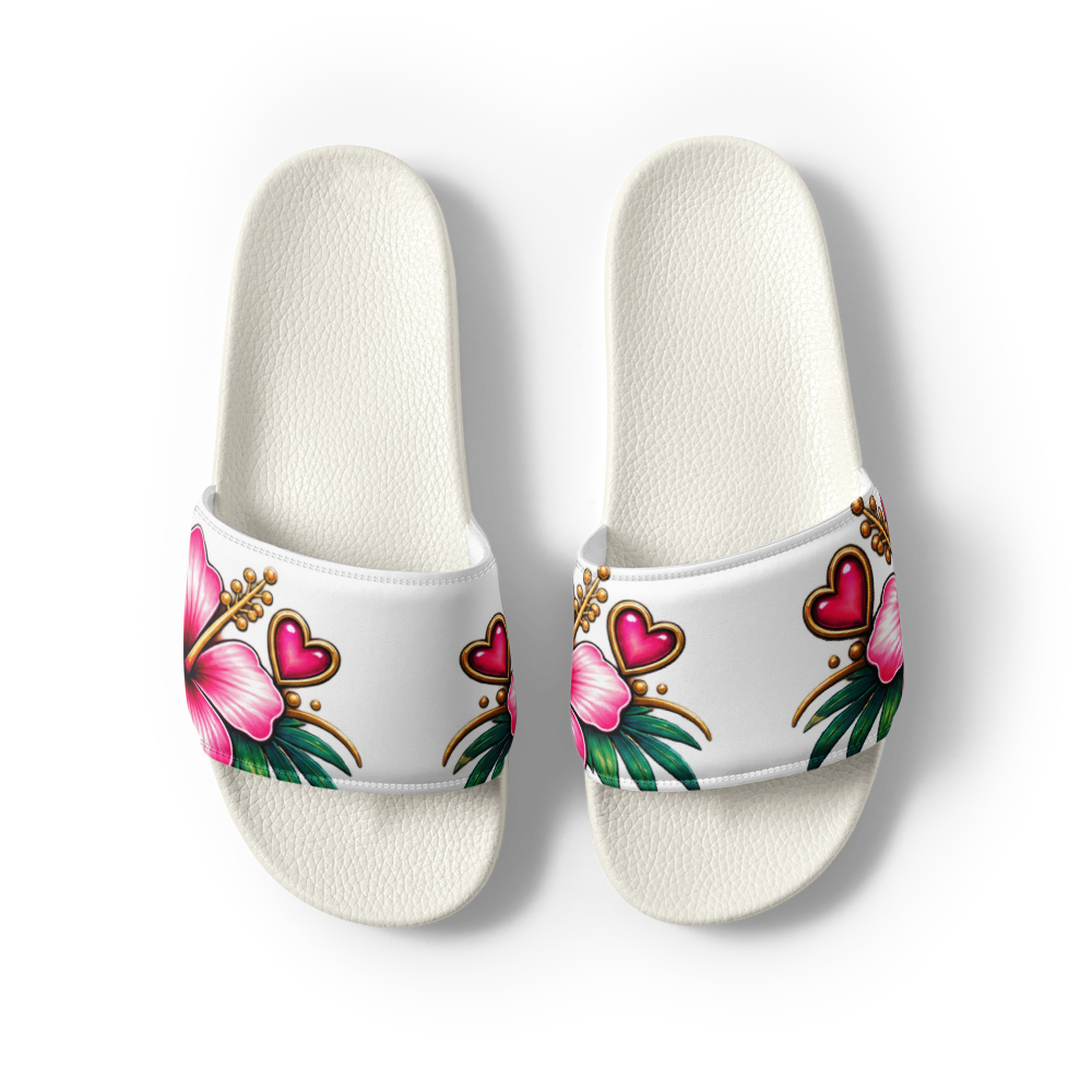 Floral Heart Slide Sandals | Cute Tropical Summer  thumbnail 3