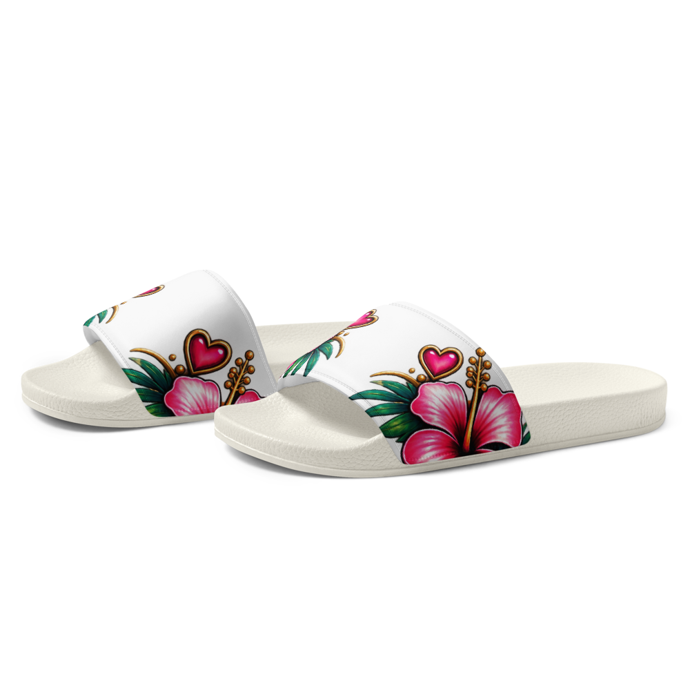 Floral Heart Slide Sandals | Cute Tropical Summer  thumbnail 2