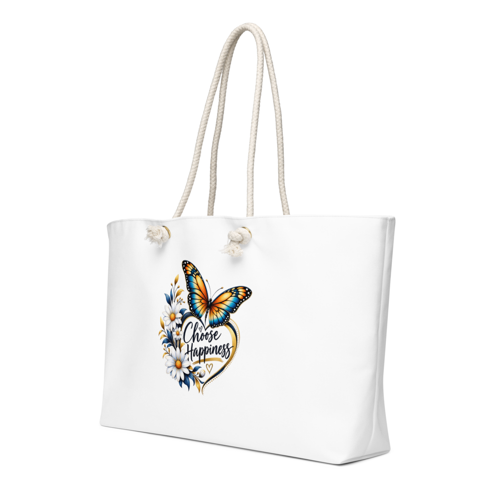 Choose Happiness Butterfly Tote Bag thumbnail 3