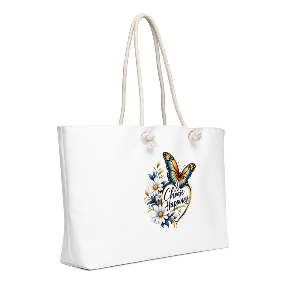 Choose Happiness Butterfly Tote Bag thumbnail 4