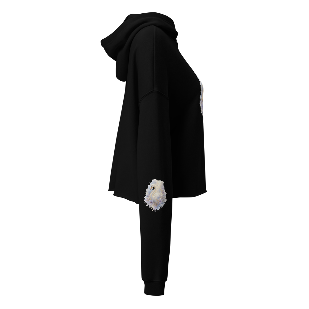 Ethereal Glow Swan Graphic_Cropped hoodie thumbnail 4