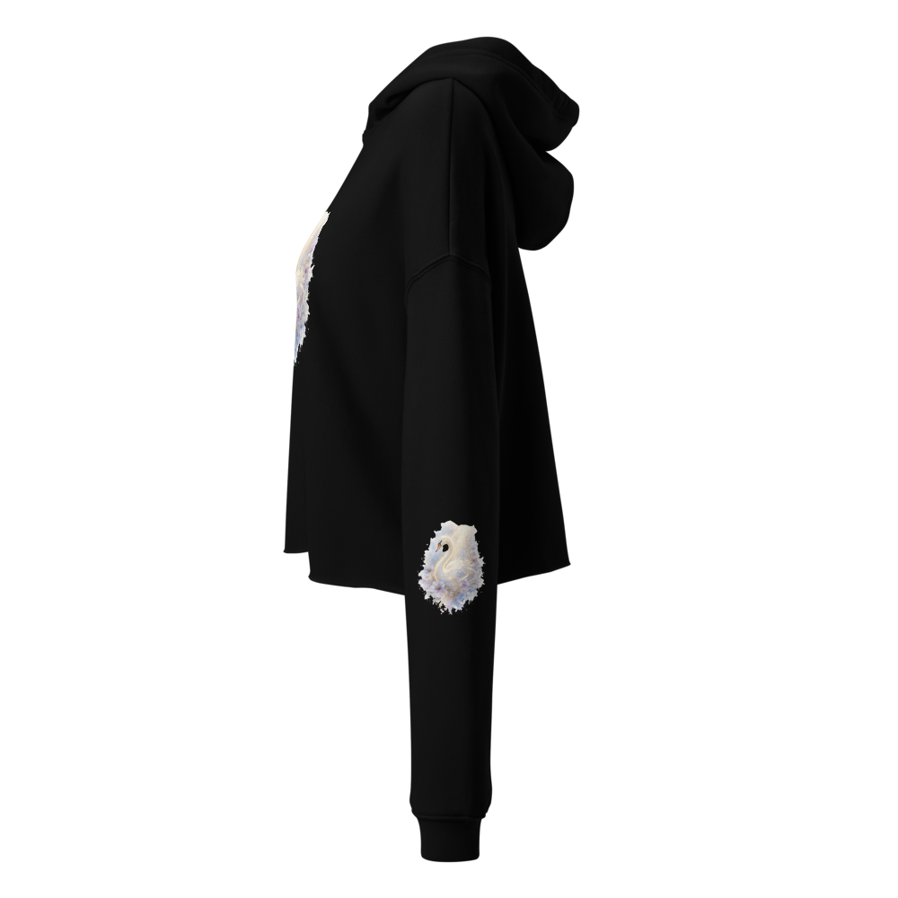 Ethereal Glow Swan Graphic_Cropped hoodie thumbnail 2