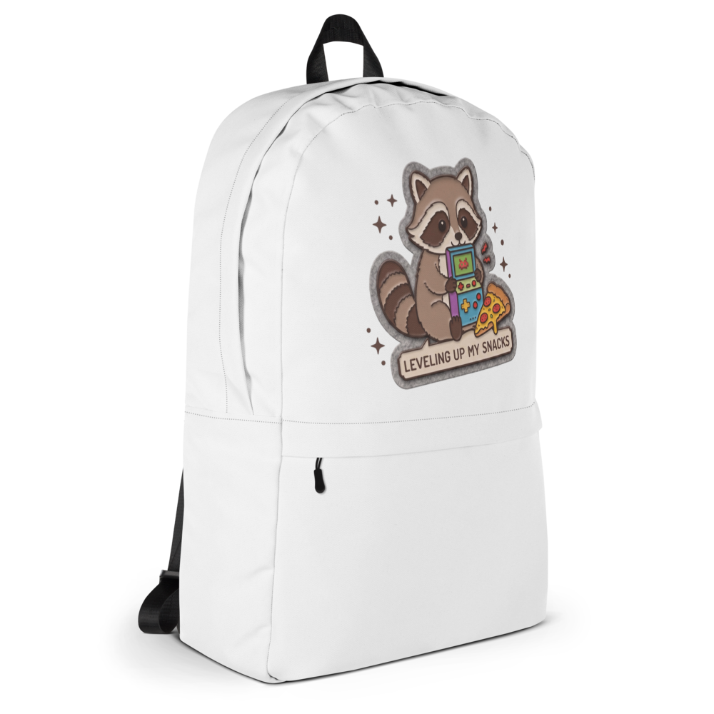 Retro Arcade Raccoon - Leveling Up My Snacks Mug thumbnail 4
