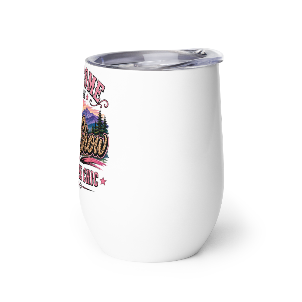 Welcome to the shit show wine tumbler  thumbnail 3