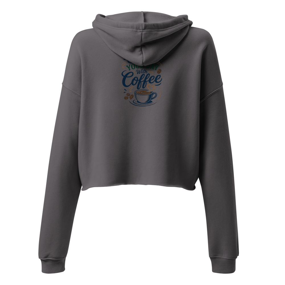 Funny Coffee Cropped Hoodie - Women's Coffee Tee thumbnail 3