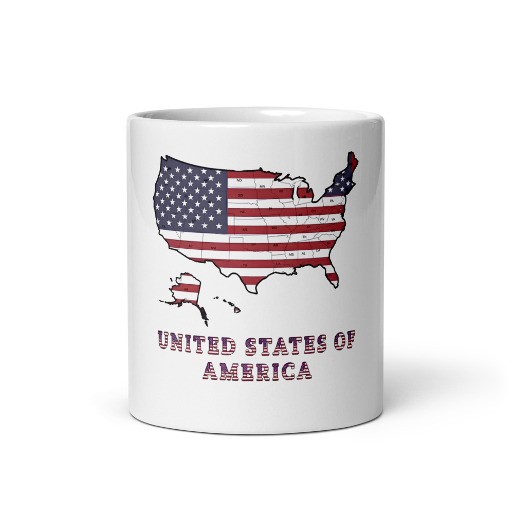 White Glossy Mug UNITED STATES thumbnail 3