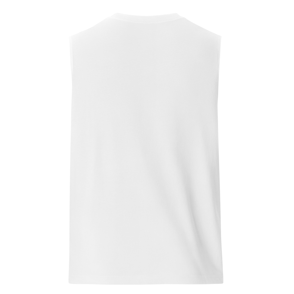 Unisex Muscle Shirt White USA thumbnail 2