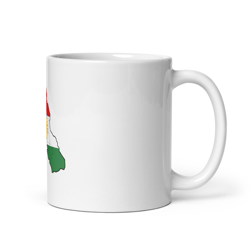 KURDISTAN Whtie Glossy Mug thumbnail 2