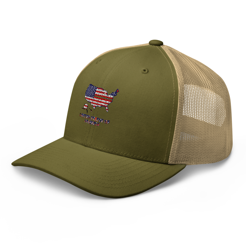 Retro Trucker Hat Yellow UNITED STATES thumbnail 4