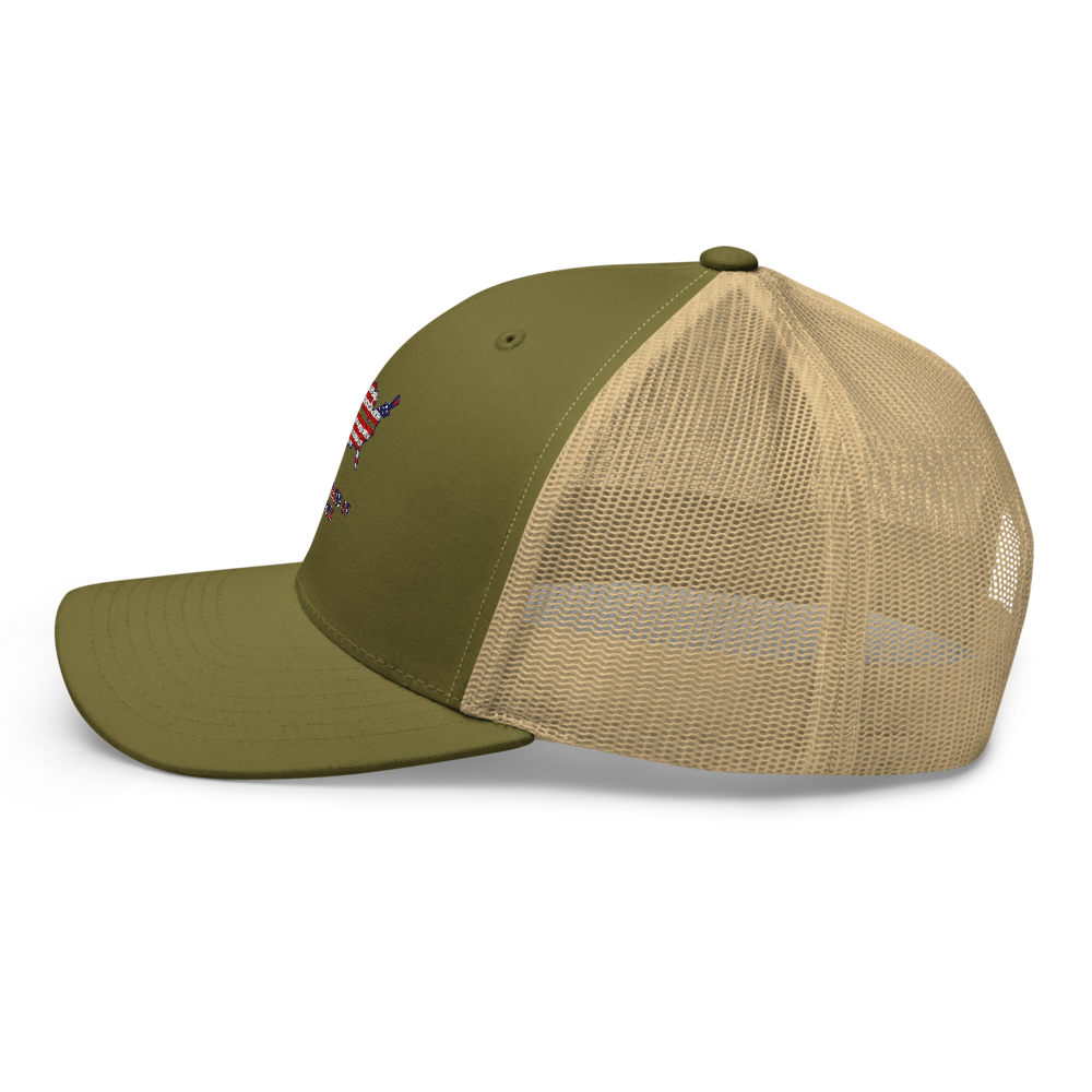 Retro Trucker Hat Yellow UNITED STATES thumbnail 3