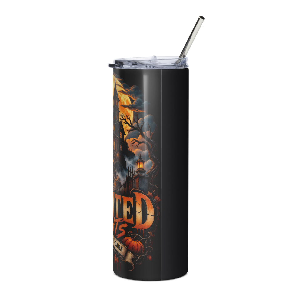 Haunted Halloween Steel Tumbler thumbnail 3