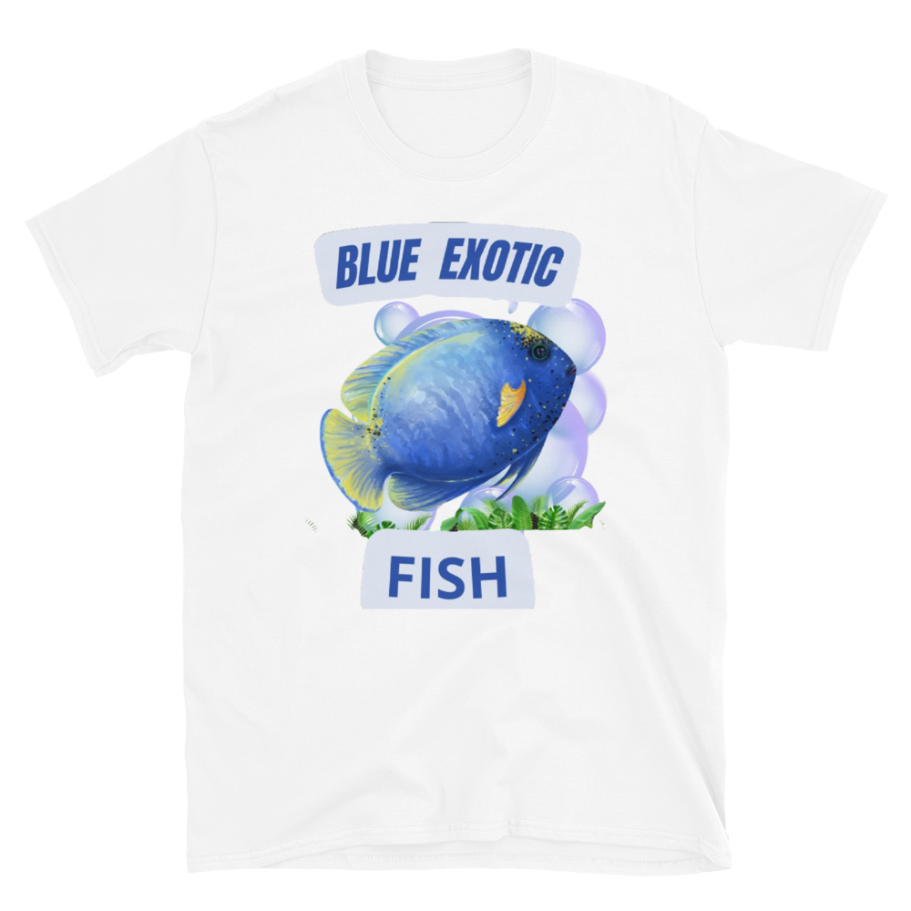 Blue Exotic Fish Illustration Underwater SceneArt