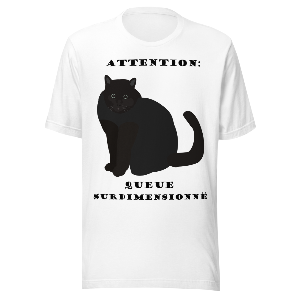 Chat noir drôle – Attention queue surdimensionnée!