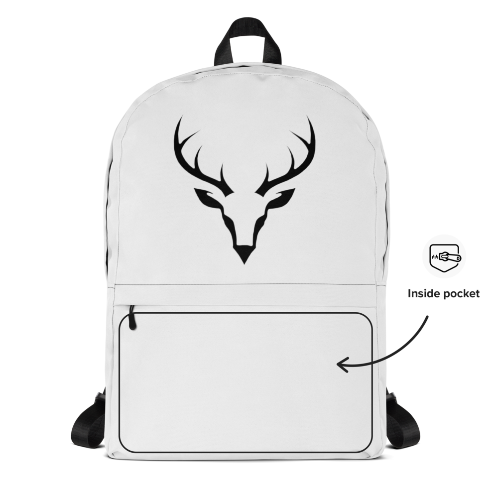 Believe Deer Head All-Over Print Backpack. thumbnail 2