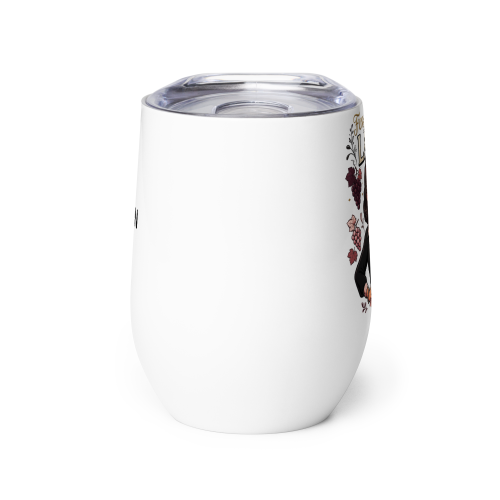 Funny Wine Lady Luxury Wine Tumbler Gift vireon  thumbnail 2