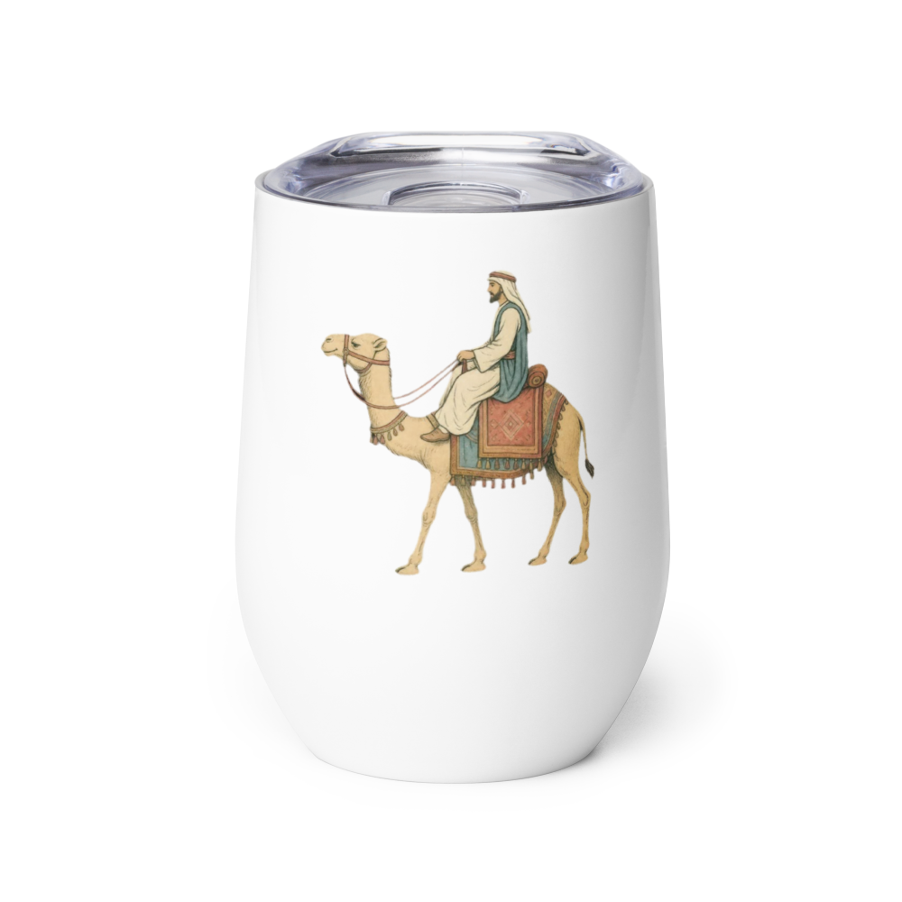 Classic Bedouin Camel Rider Wine Tumbler