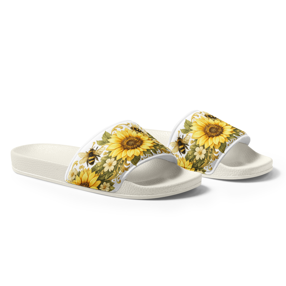 Golden Sunflower & Honeybee Luxury Slides thumbnail 3