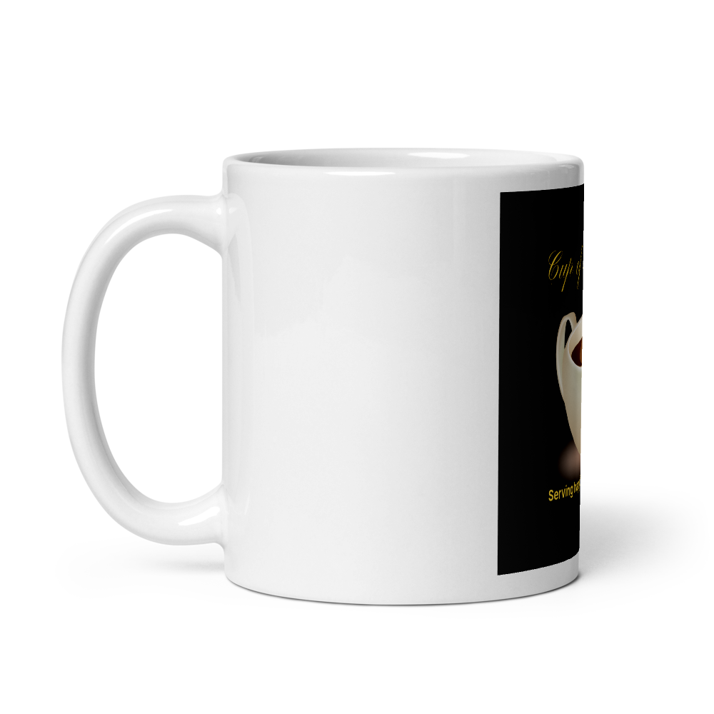 White glossy mug thumbnail 3