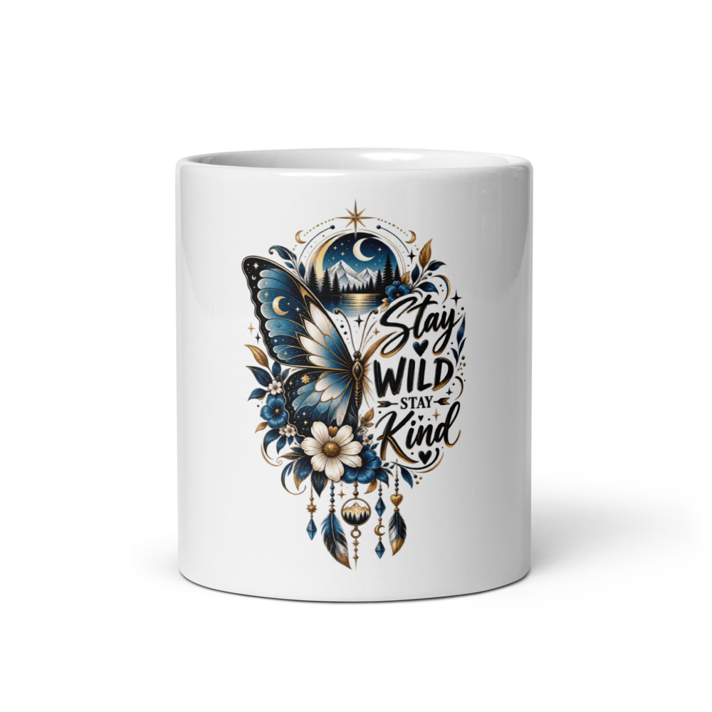 Stay Wild Stay Kind Mug | Inspirational Coffee Cup thumbnail 2