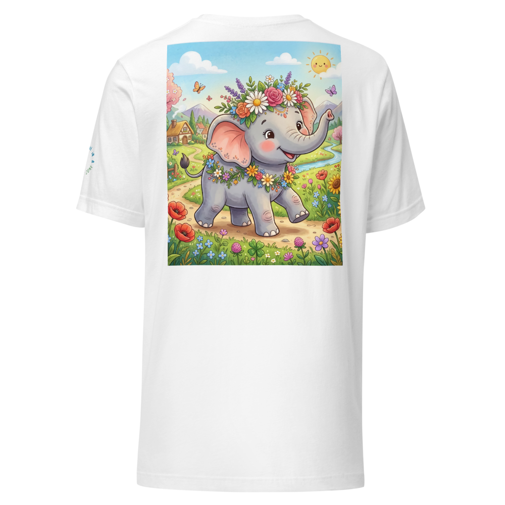 Cute Baby Elephant Garden  T-shirt  thumbnail 2
