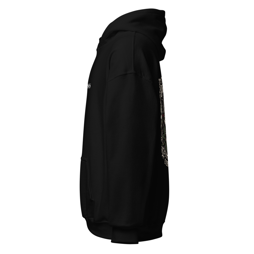 Unisex Backprinted Black Hoodie thumbnail 3