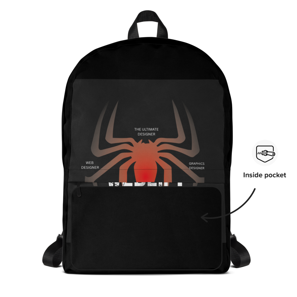 red-spider-graphic-backpack thumbnail 4