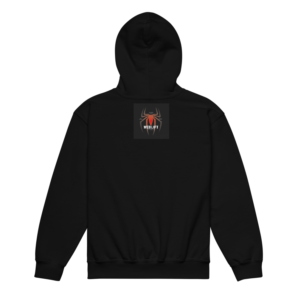 Youth Red Graphic Spider Heavy Blend Hoodie thumbnail 2