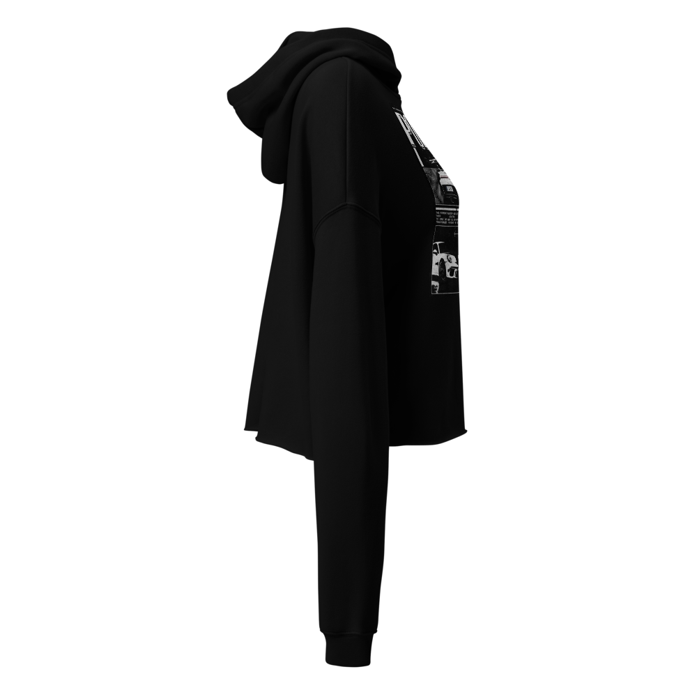 Porche legacy graphic women cropped hoodie  thumbnail 3